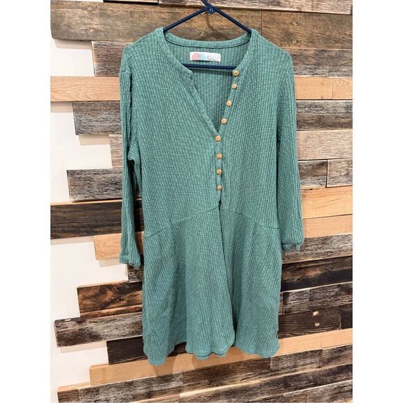 Free People beach Blossom Button Up Mini Dress oversized Pockets sz XS - Picture 3 of 10